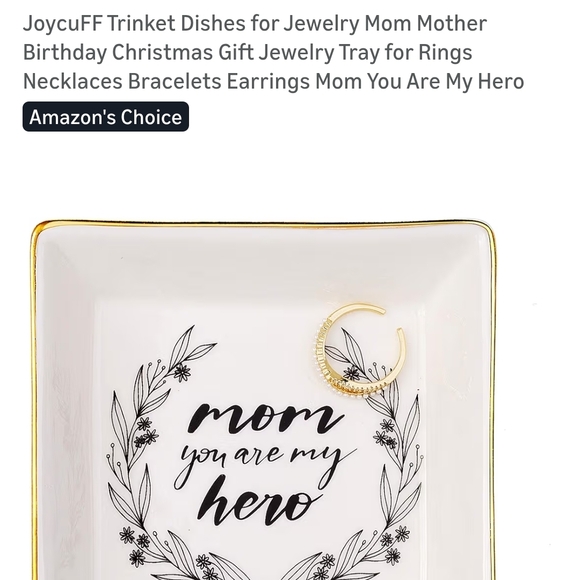 Chic Gold-Trimmed White Jewelry Tray - Picture 5 of 10